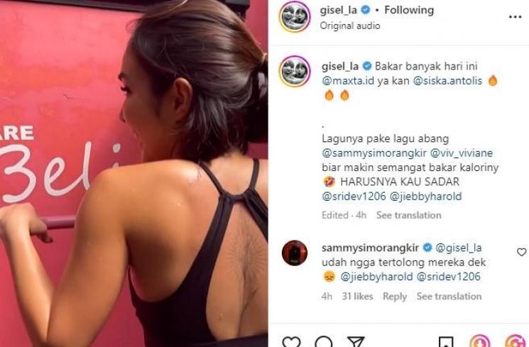 Gisella Anastasia Dikira Berdaki dan Berbulu. (Instagram/gisel_la)