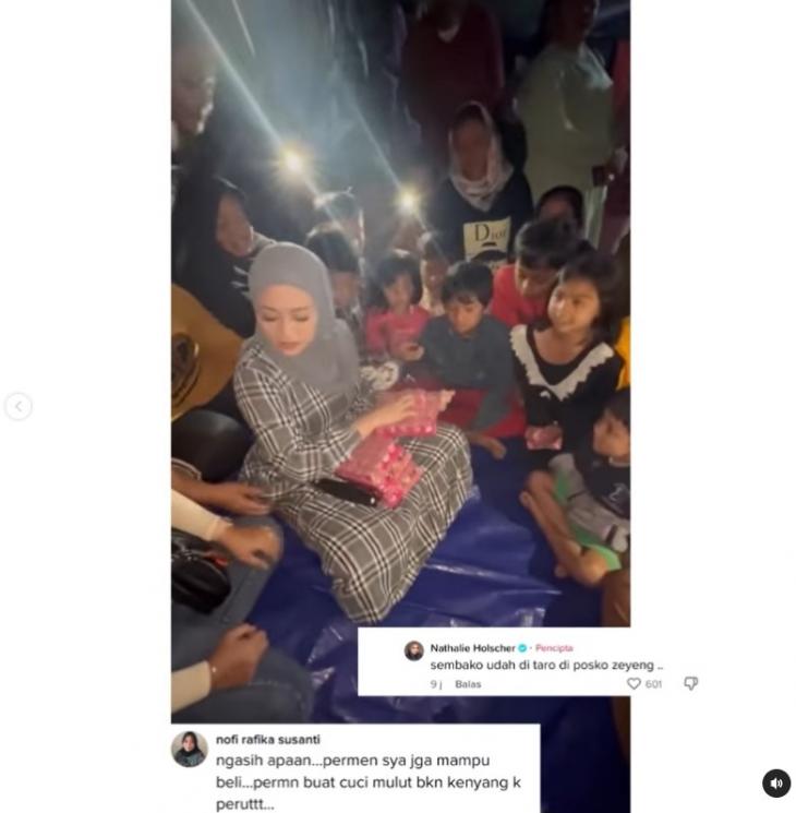 Nathalie Holscher bantu korban gempa Cianjur (instagram)