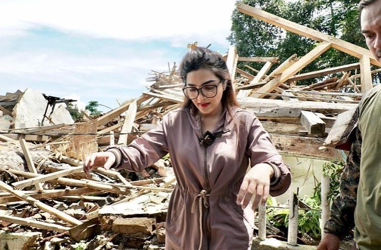 Potret Ashanty Bantu Korban Gempa Cianjur. (Instagram/ashanty_ash)