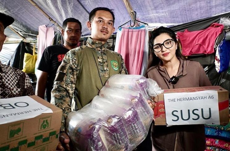 Potret Ashanty Bantu Korban Gempa Cianjur. (Instagram/ashanty_ash)