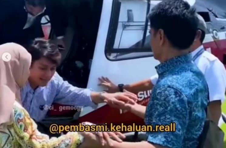 Sikap Ayah Lesti Kejora ke Rizky Billar. (Instagram/lambegosiip)