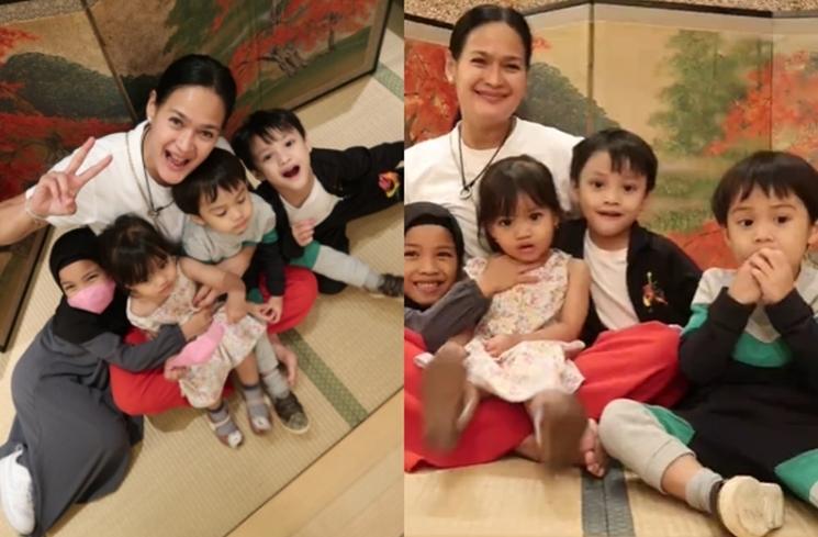 Potret Donna Harun Bareng 4 Cucu (Instagram/@donnaharunofficial)