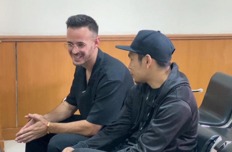 Antonio Dedola, Pacar Nikita Mirzani di Pengadilan Negeri Serang. (MataMata.com/Adiyoga Priyambodo)