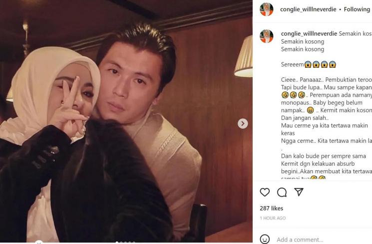 Syahrini dan Reino Barack (Instagram/conglie_willlneverdie)