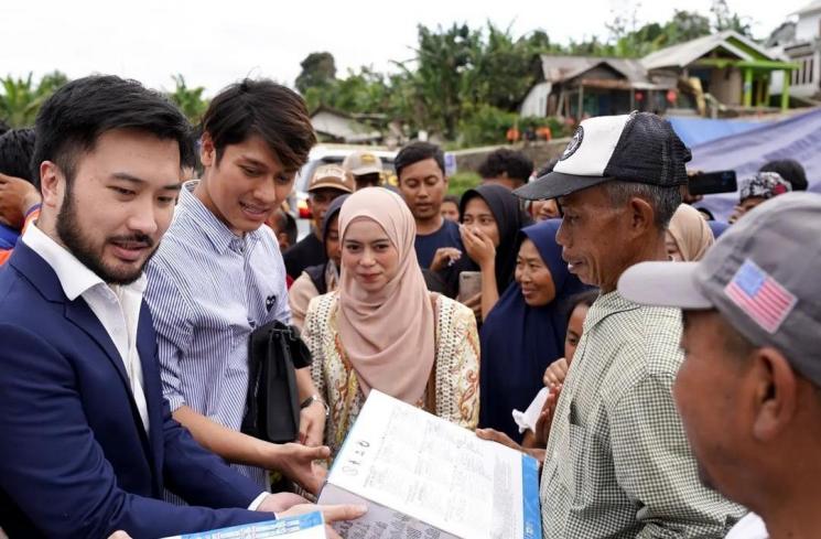 rombongan Lesti Kejora bantu korban Cianjur (Instagram/@_rudysalim)