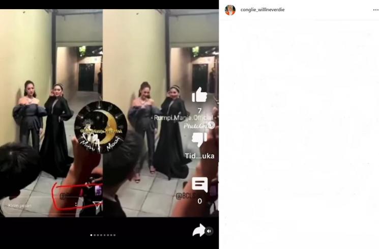 Syahrini joget bareng BCL [Instagram/conglie_willlneverdie]