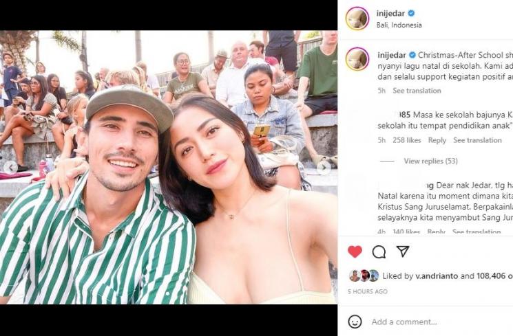 Jessica Iskandar di Sekolah El Barack. (Instagram/inijedar)