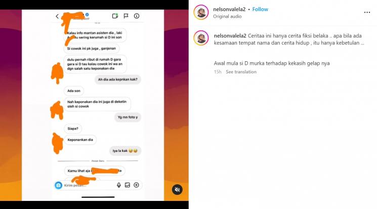 RD main belakang dengan keponakan DC (Instagram/nelsonvalela2)