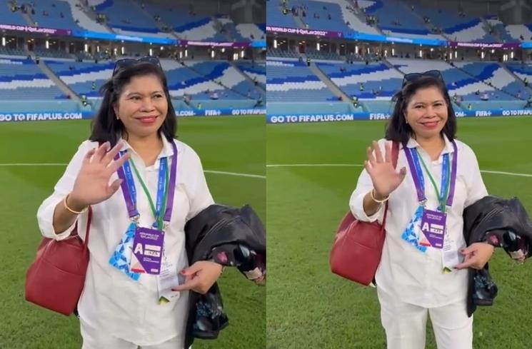 Potret Istri Hotman Paris Nonton Piala Dunia di Qatar (instagram/@hotmanparisofficial)