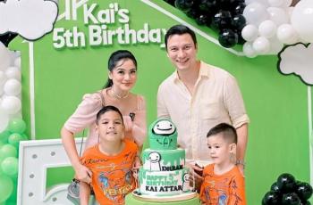 10 Potret Ulang Tahun Kai Anak Titi Kamal, Meriah Dihadiri Teman-Teman Sekolah