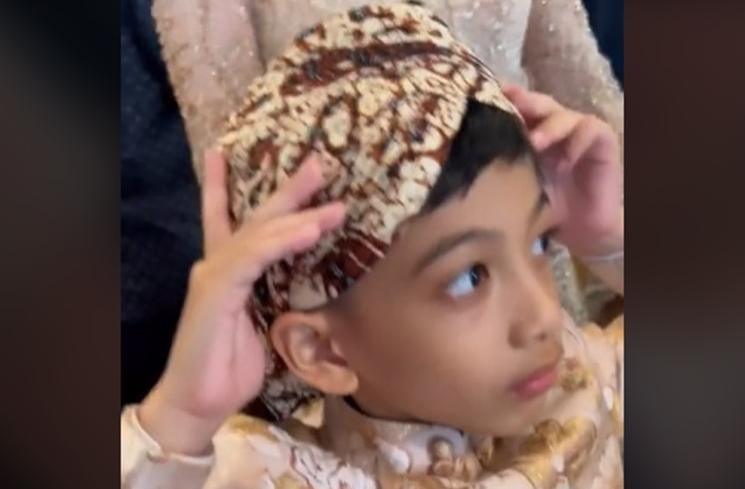 Momen Jan Ethes Bertemu Rafathar. (TikTok/pengabdicipung)