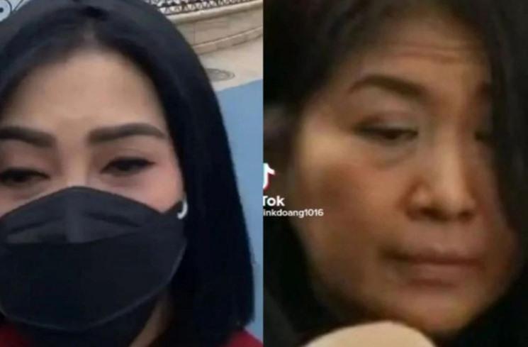 Adu Gaya Syahrini Vs Putri Candrawathi. (Instagram/lambe_danu_official99)
