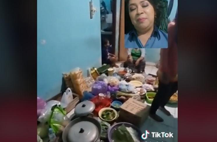 Potret Rewang di Hajatan Kaesang-Erina. (TikTok/daniwigung)