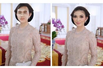 Geger Foto Gibran Rakabuming Pakai Konde, Ekspresi Jaim Tuai Sorotan: Senyum Lah Mas