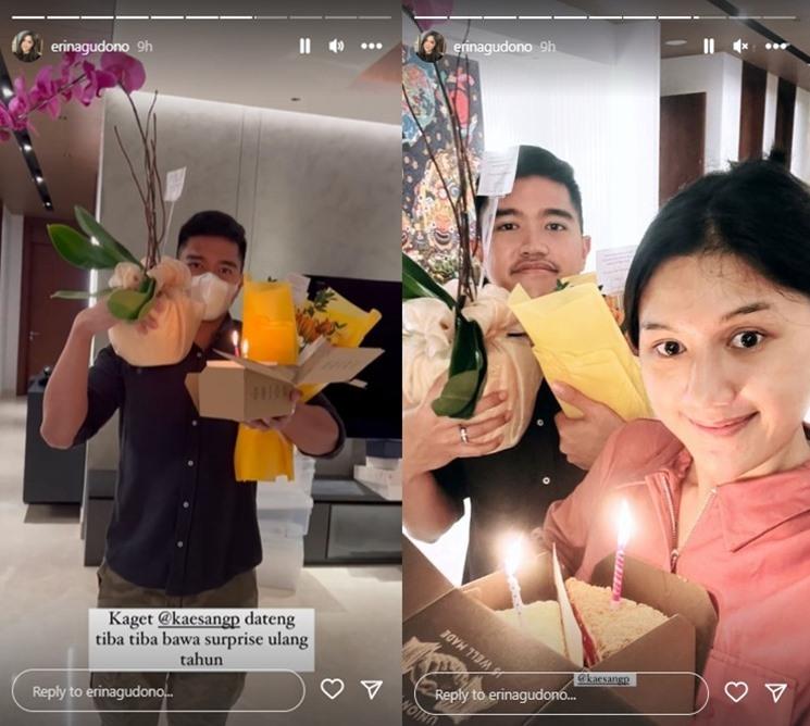 Kaesang Pangarep kejutan ulang tahun buat Erina Gudono. (Instagram/@erinagudono)