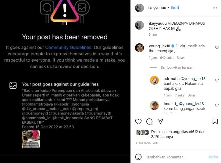 Video KDRT diduga eks petinggi OVO dihapus Instagram. (Instagram/@ikeyyuuuu)