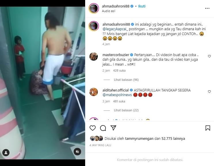 Deddy Corbuzier komentari kasus KDRT. (Instagram/@ahmadsahroni88)