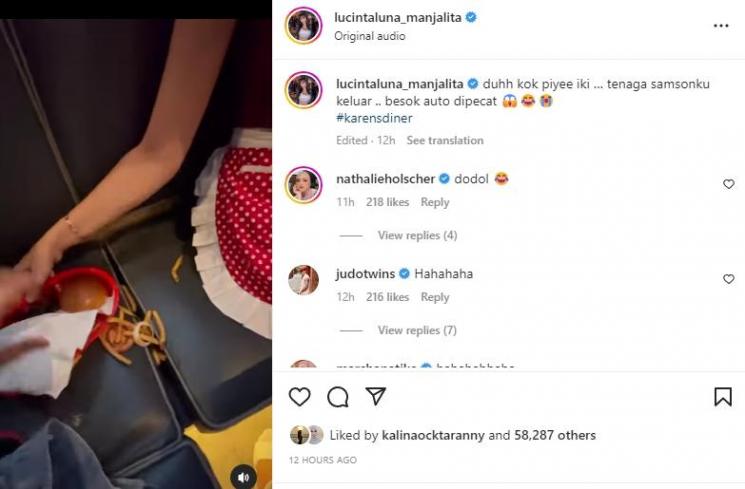 Lucinta Luna Jadi Pegawai Karen's Diner. (Instagram/lucintaluna_manjalita)