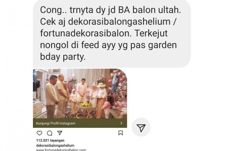 Syahrini diduga jadi BA balon ulang tahun (Instagram/@conglie_willlneverdie)