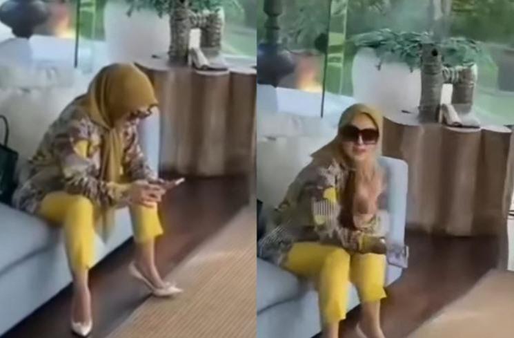 Cara duduk Syahrini jadi sorotan. (Instagram)