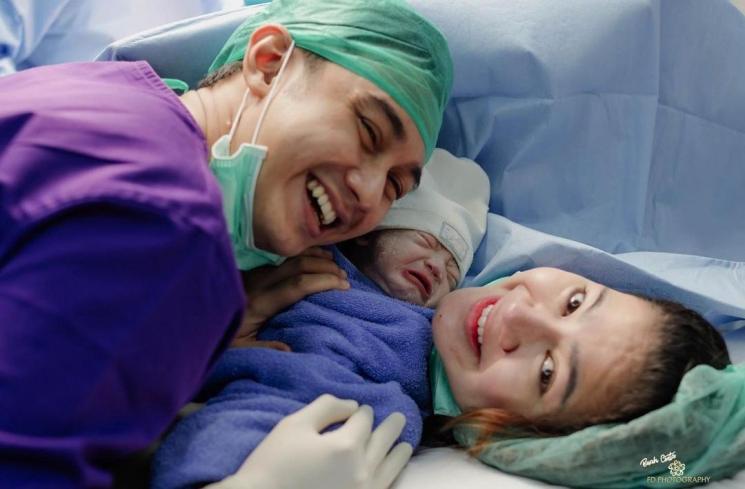 Felicya Angelista Melahirkan Anak Kedua. (Instagram/felicyangelista_/hitocaesar)