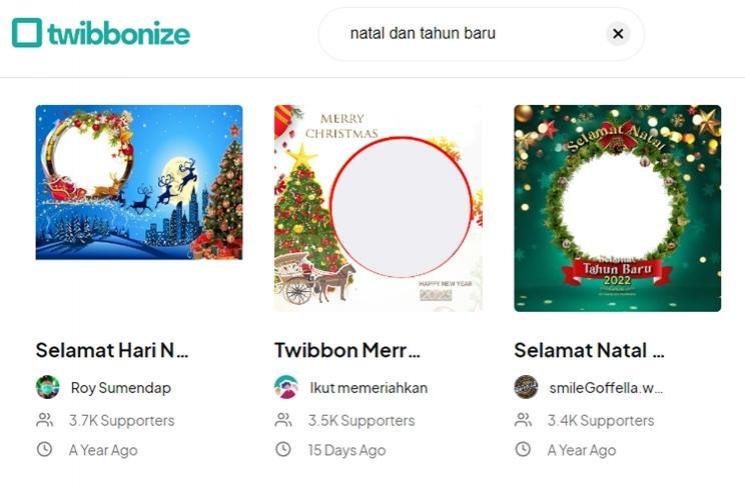 Link Twibbon Natal dan Tahun Baru 2023. (istimewa)