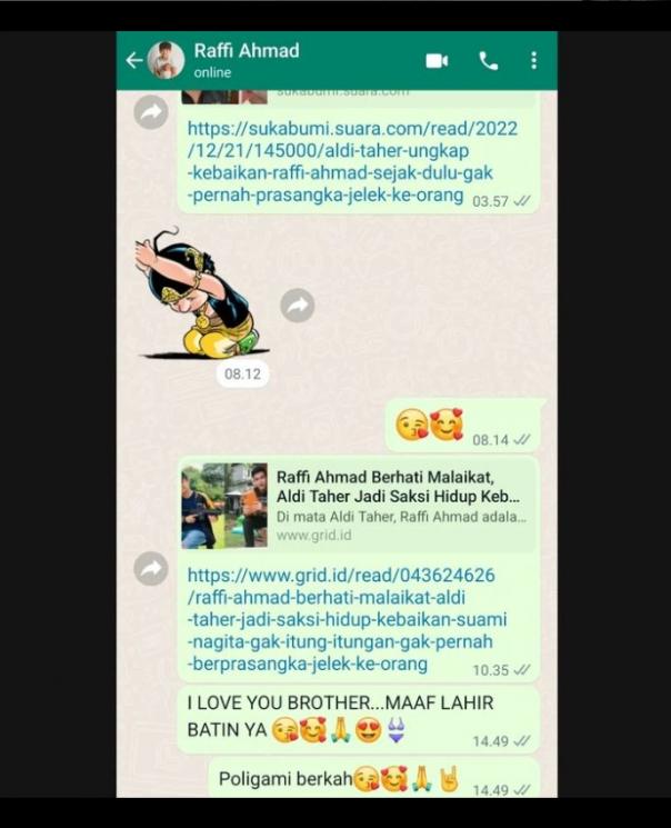 Isi pesan Aldi Taher untuk Raffi Ahmad [Instagram/alditaher.official]