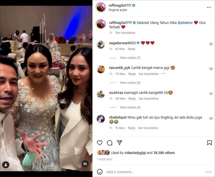 Raffi Ahmad dan Nagita Slavina hadiri acara bos TV. (Instagram/@raffinagita1717)