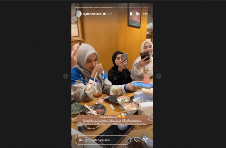 Lesti Kejora di Arisan Mamayu [Instagram/syifahadjureal]