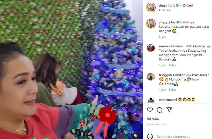 Artis Islam ikut rayakan Natal (Instagram/shezy_idris)
