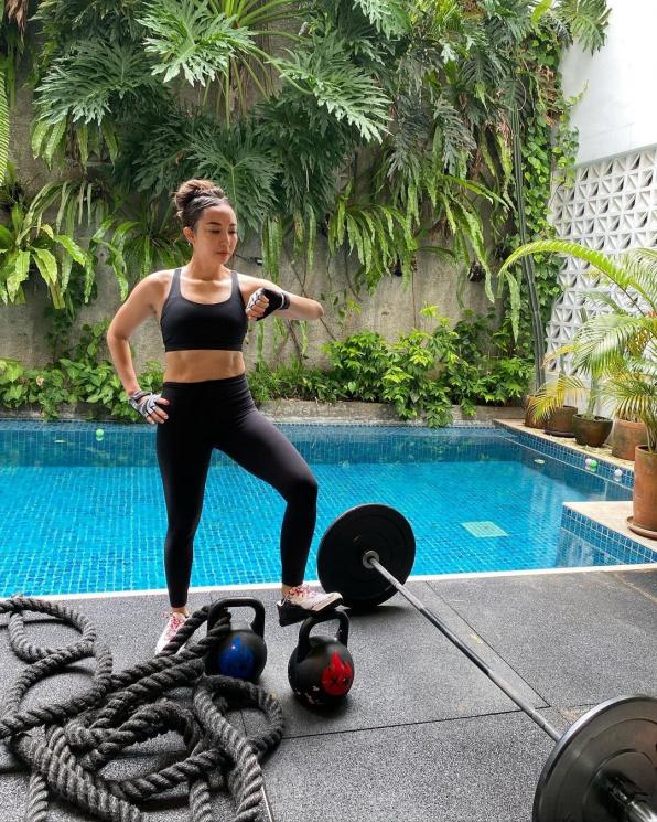 Renny Sutiyoso ternyata gemar berolah raga. [Instagram @rennysutiyoso]