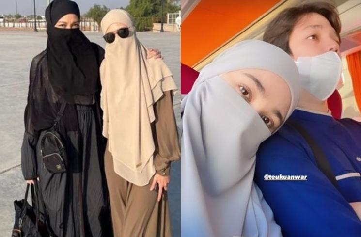 Potret artis pakai cadar saat umrah (Instagram/@cutsyifaa)