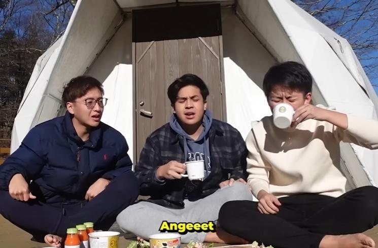 Momen Jerome Polin Kamping di Gunung Fuji (YouTube Nihongo Mantappu)