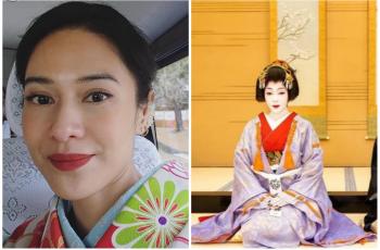 Beda Aura Dian Sastro dan Syahrini Pakai Kimono Disorot: Kayak Bumi dan Langit