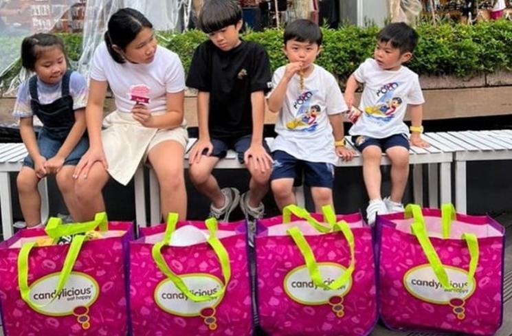 Momen Anak Sandra Dewi Belanja Cokelat (Instagram/@sandradewi88)