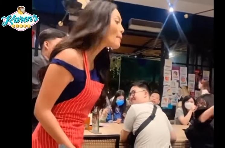 Momen Erika Carlina Jadi Pelayan Galak di Karen's Diner (YouTube/Bian Robiyanto)