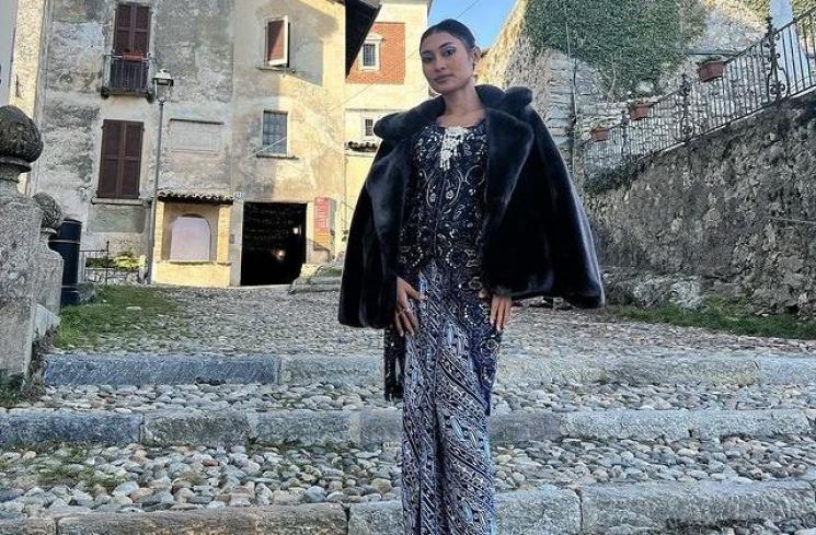 Momen Novia Bachmid Kondangan di Italia. (Instagram/noviabachmid)