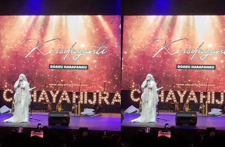 Potret Krisdayanti Berhijab saat Manggung (Instagram/@_ummi_pipik_)