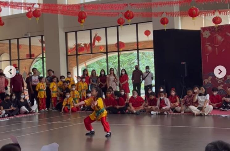 Potret Lincah Gempi saat Wushu (Instagram/gisel_la)