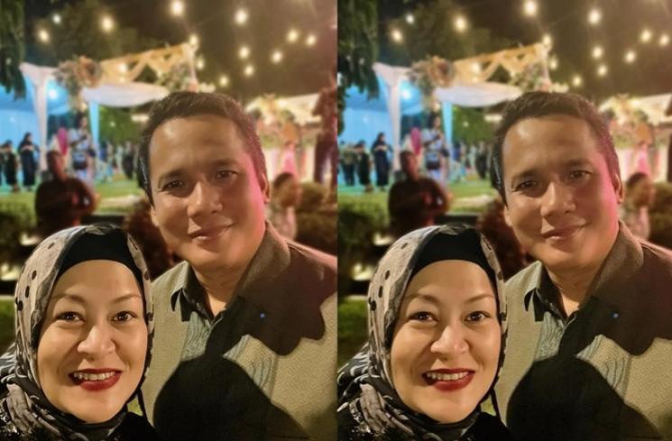 Gaya artis Genta Buana di nikahan Reiner Manopo (Instagram/@candysatrio)