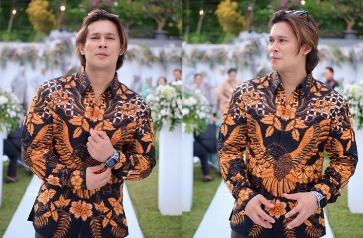 Gaya artis Genta Buana di nikahan Reiner Manopo (Instagram/@afdhal_yusman)