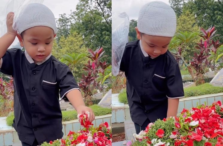 Momen Gala Sky Ziarah ke Makam Vanessa Angel dan Bibi (instagram/@galaasky)