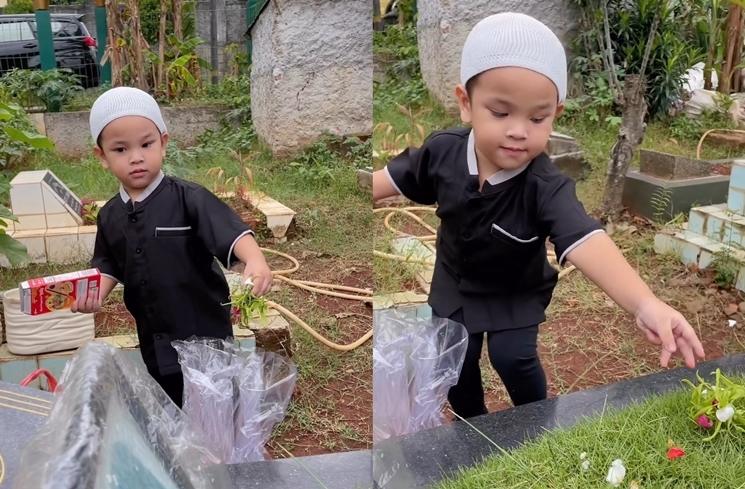 Momen Gala Sky Ziarah ke Makam Vanessa Angel dan Bibi (instagram/@galaasky)
