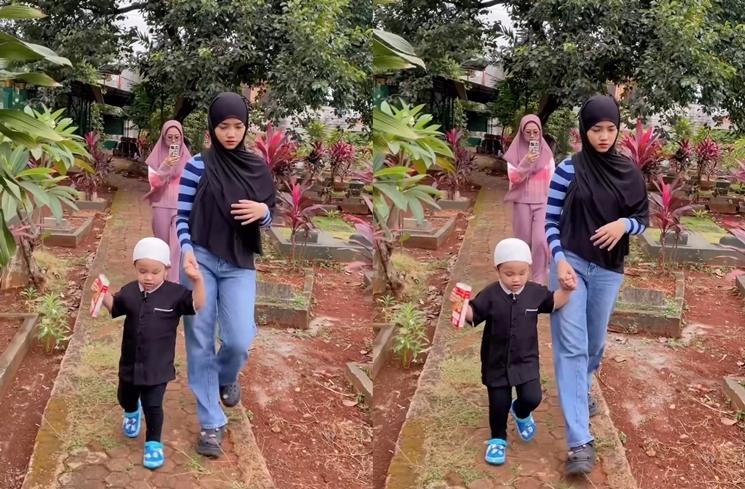 Momen Gala Sky Ziarah ke Makam Vanessa Angel dan Bibi (instagram/@galaasky)