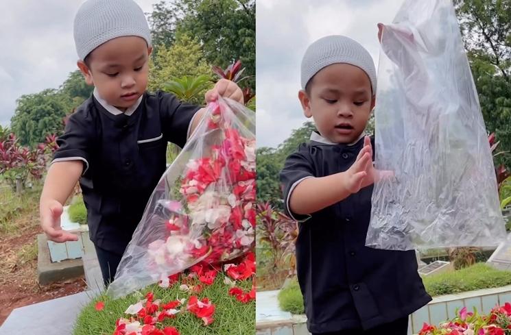 Momen Gala Sky Ziarah ke Makam Vanessa Angel dan Bibi (instagram/@galaasky)