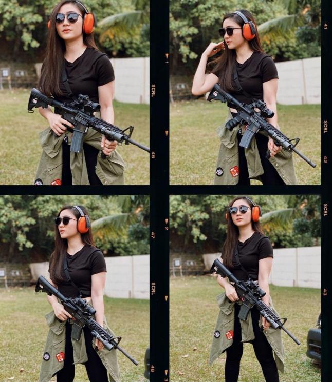 Potret Artis Saat Olahraga Menembak(Instagram/@febbyrstanty)