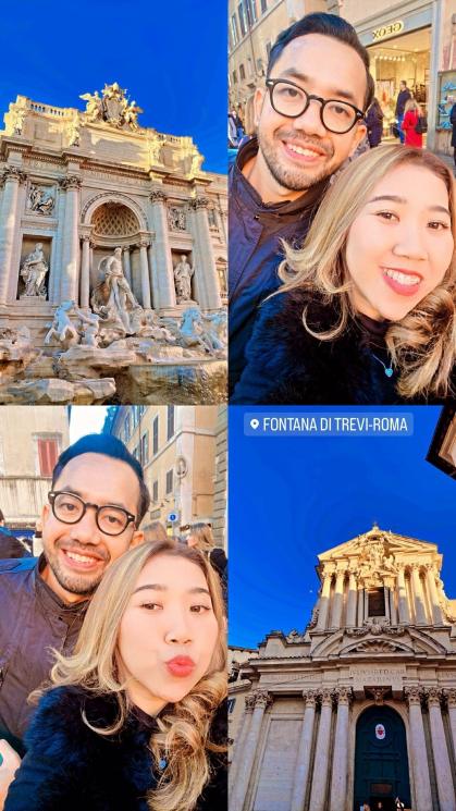 Potret bulan madu Kiky Saputri di Italia. (Instagram/@kikysaputrii)