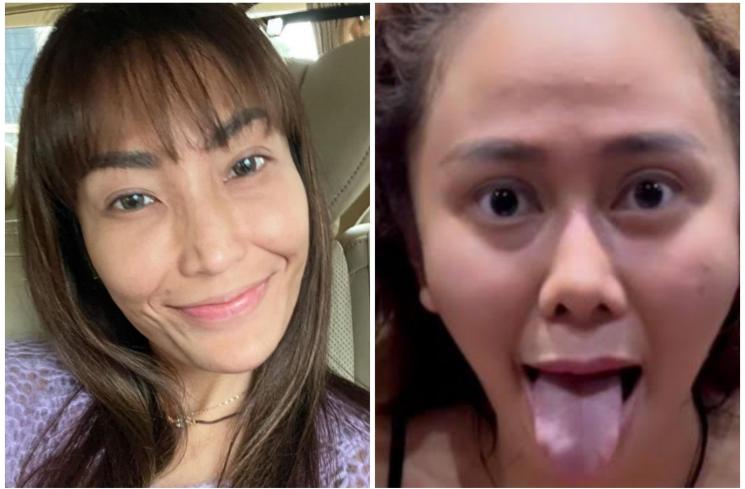 kompilasi foto Ayu Dewi dan Denise Chariesta tanpa makeup (Instagram)