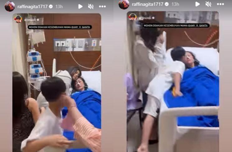 Momen Mama Amy Jalani Operasi. (Instagram/raffinagita1717)