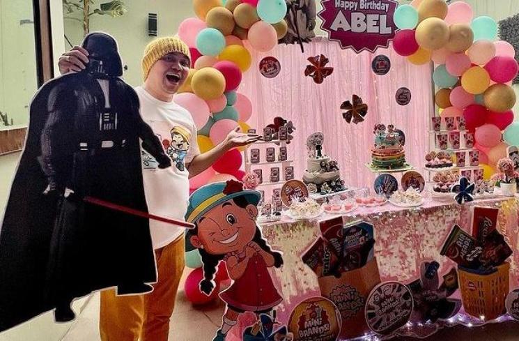 Potret Ultah Abel Anak Indra Bekti. (Instagram/indrabekti)